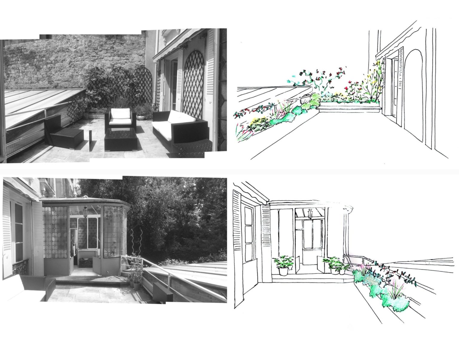 Avant après terrasse Sud