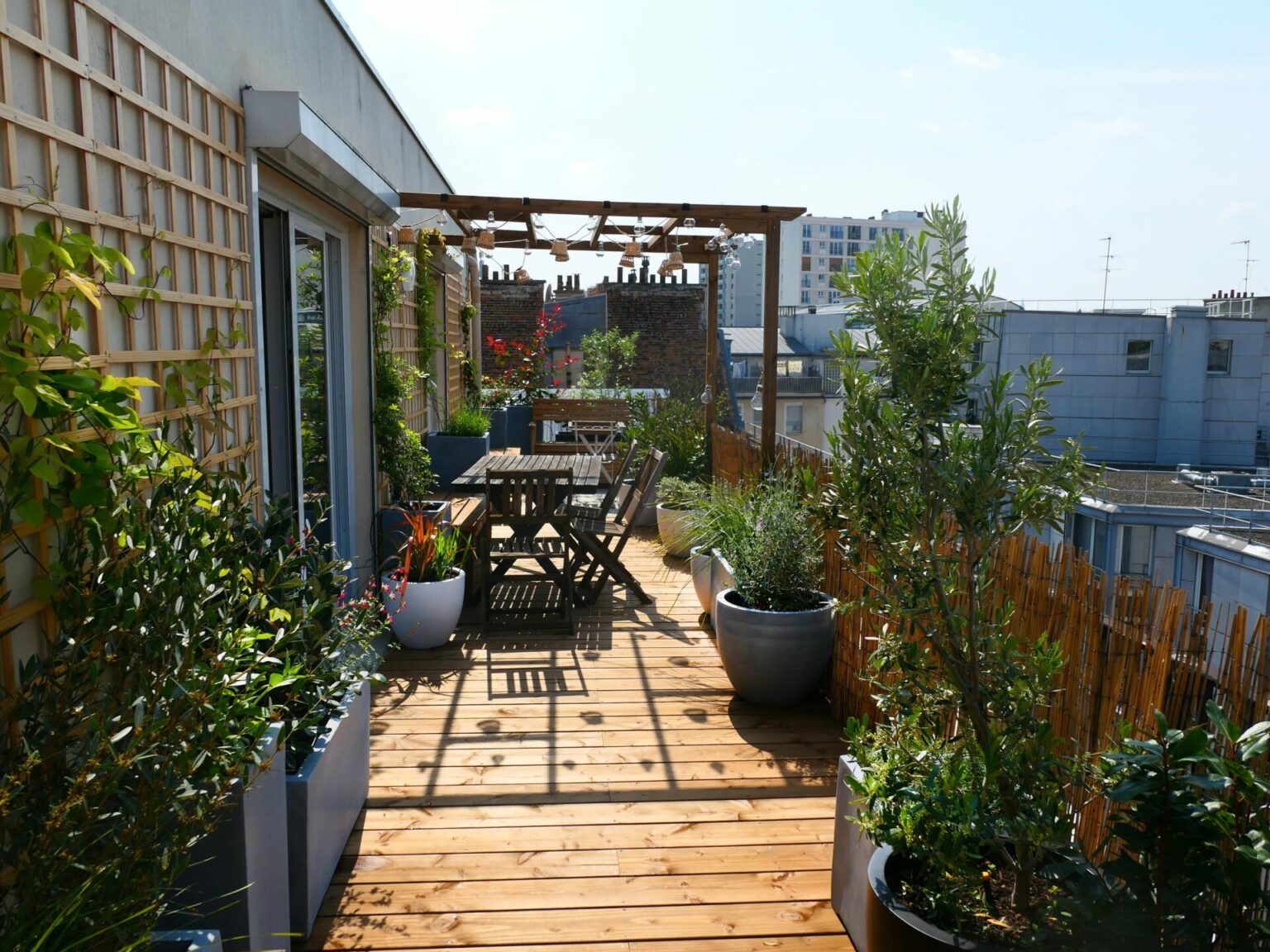 Terrasse Paris pots